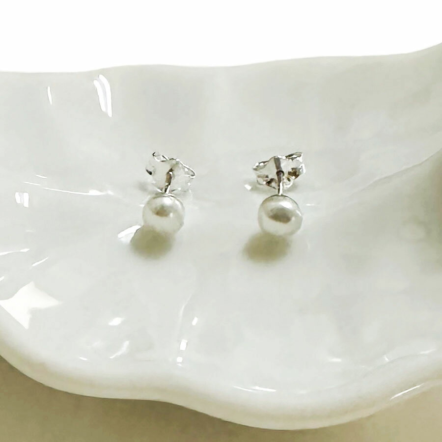 Rakuten - = SALE セール = 淡水パール 4mm ピアス SV シルバー925