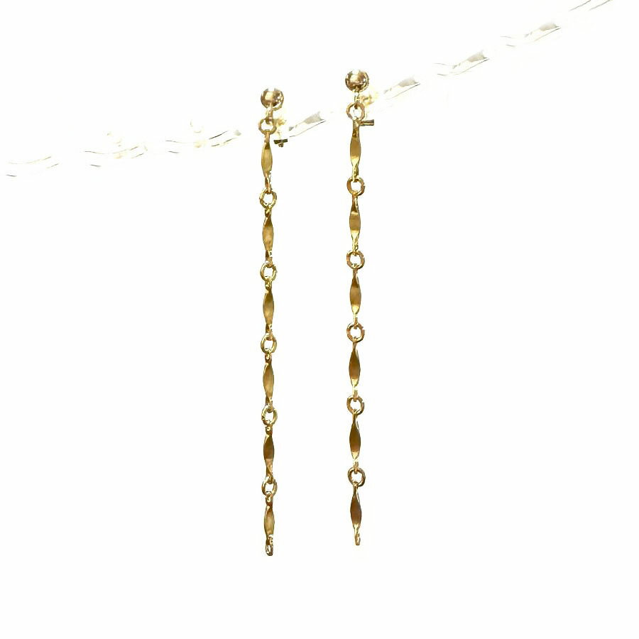 Rakuten - Dapper Chain スタッドピアス (イヤリングに変更可) K14GF ゴールドフィルド