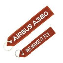 フライトタグ クルータグ AIRBUS A380 WE MAKE IT FLY Keyring 赤 エアバス キーリング 航空雑貨 飛行機グッズ エアライングッズ 【正規代理店】