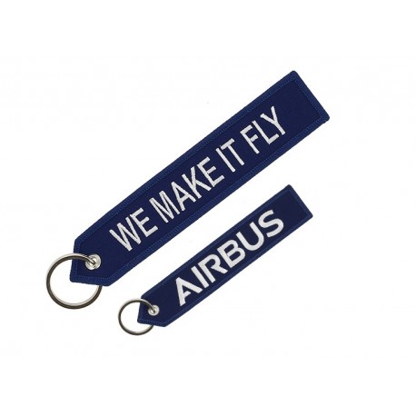 フライトタグ　クルータグ　Airbus We Make It Fly Keyring　青　エアバス　キーリング　航空雑貨　飛行機グッズ　エアライングッズ 【..