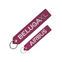 フライトタグ クルータグ Airbus BELUGAXL Keyring ピンク エアバス キーリング 航空雑貨 飛行機グッズ エアライングッズ 【正規代理店】