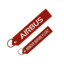 フライトタグ クルータグ Airbus Red Keyring 赤 エアバス キーリング 航空雑貨 飛行機グッズ エアライングッズ 【正規代理店】