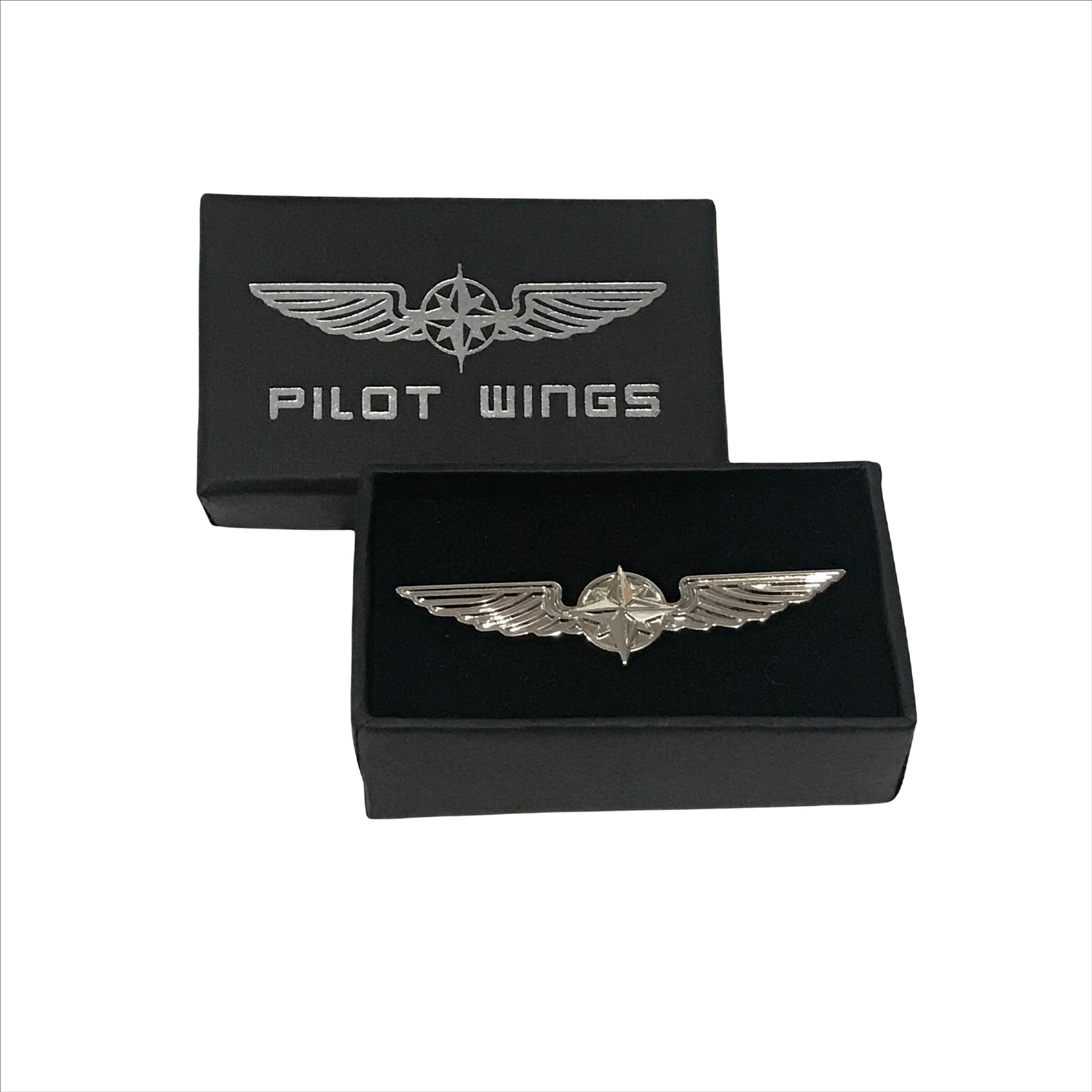 DESIGN 4 PILOTS Wing Silver パイロット ウイングマーク 金属製 制服 操縦士