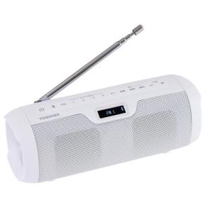  TOSHIBA 東芝 Bluetoothスピーカー機能付き ワイドFM ラジオ TY-SBR10 ホワイト ラジオ