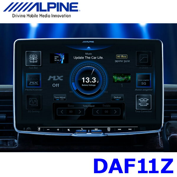 5/30(木)23：59までDAF11Z アルパイン 11型フローティング ビッグDA apple CarPlay/androidauto対応USB/Bluetooth/HDMI 1DINディスプレイオーディオ
