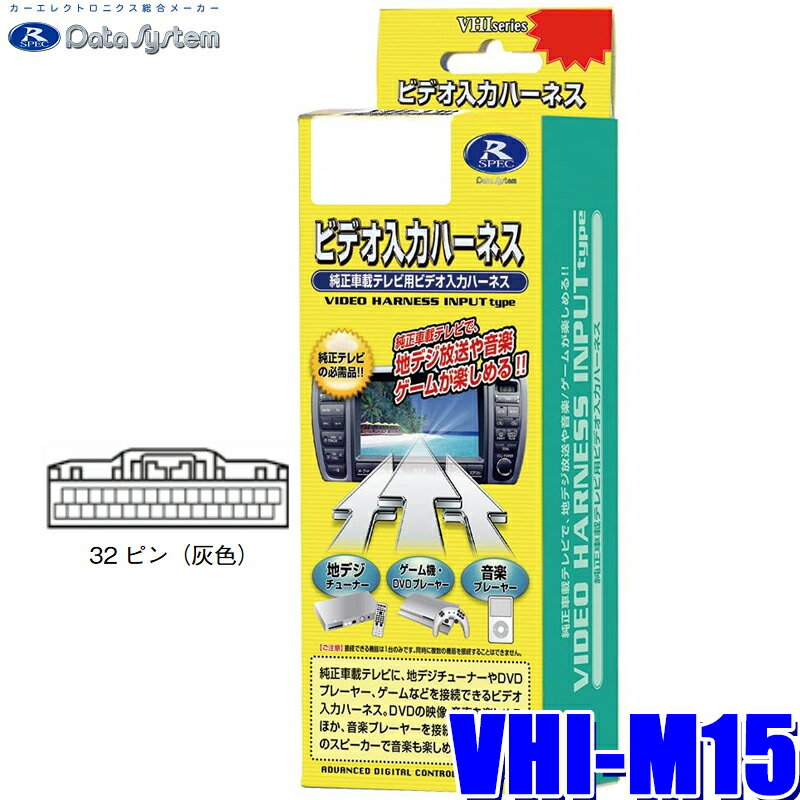 【マイカー割】エントリーでポイント最大5倍[5/16(木)1：59まで]VHI-M15 データシステム ビデオ入力ハーネス ホンダ/三菱純正カーナビ用