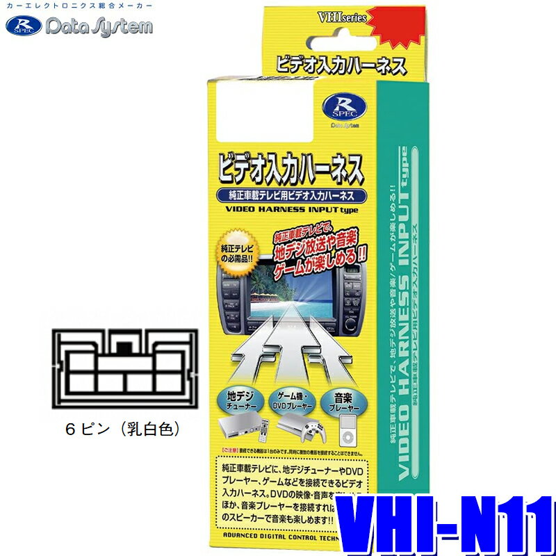 [MAX2,500円OFFクーポン]＆[マイカー割でエントリーPT最大5倍]5/14(火)20：00～5/16(木)1：59VHI-N11 データシステム ビデオ入力ハーネス 日産純正カーナビ用