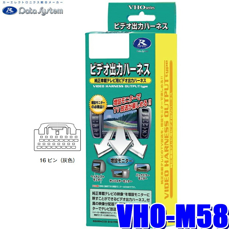 [MAX2,500円OFFクーポン]5/24(金)20：00～5/25(土)23：59＆[マイカー割でエントリーPT最大5倍]5/16(木)1：59までVHO-M58 データシステム ビデオ出力ハーネス 三菱純正カーナビ用