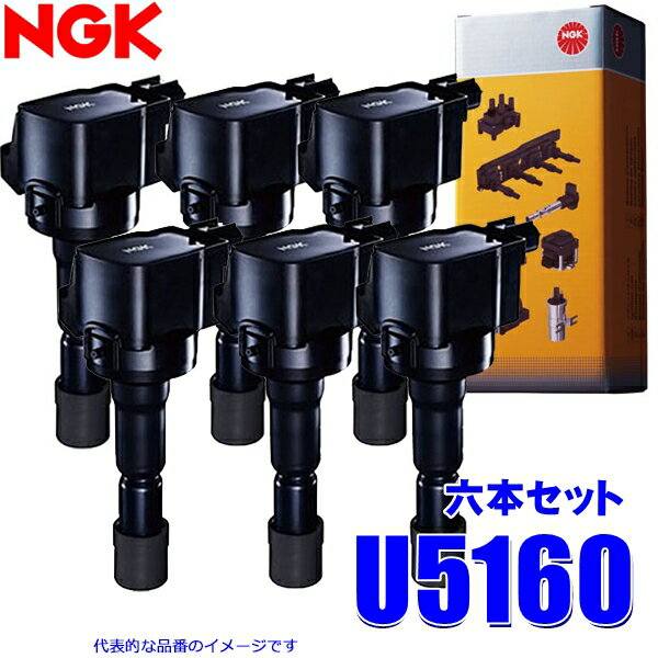 6本セット U5160 日本特殊陶業 NGK イグニッションコイル ストックNo.48529 アクティ/オデッセイ/シビック等 (E07/J型/D型エンジン等)