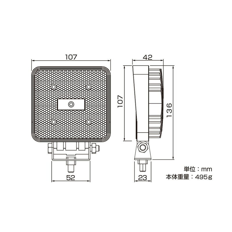 ML-2 ������� Kashimura ��ξ�� LED����饤�� �� ����� ��LED 5��15W 975�롼���/6000K DC12/24V �ɿС��ɿ����(IP67)
