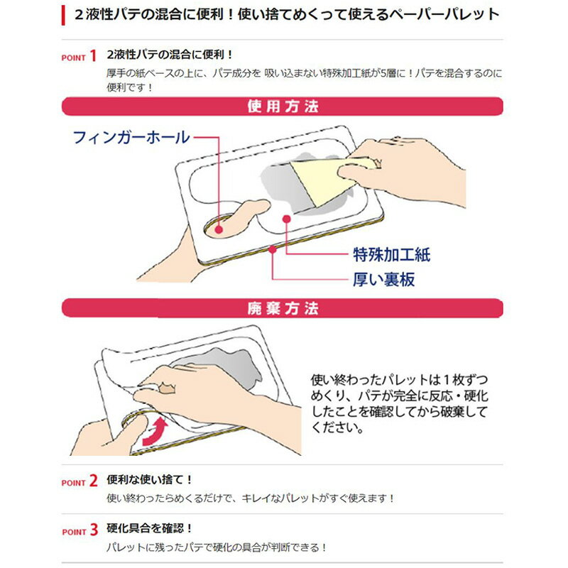 【5/15限定】最大3,000円OFFクーポン配布！09165 SOFT99 ソフト99 99工房 パテ用ペーパーパレット 5シート キズ埋め 補修用品 使い捨て 板金 (沖縄・離島 配送不可) 2