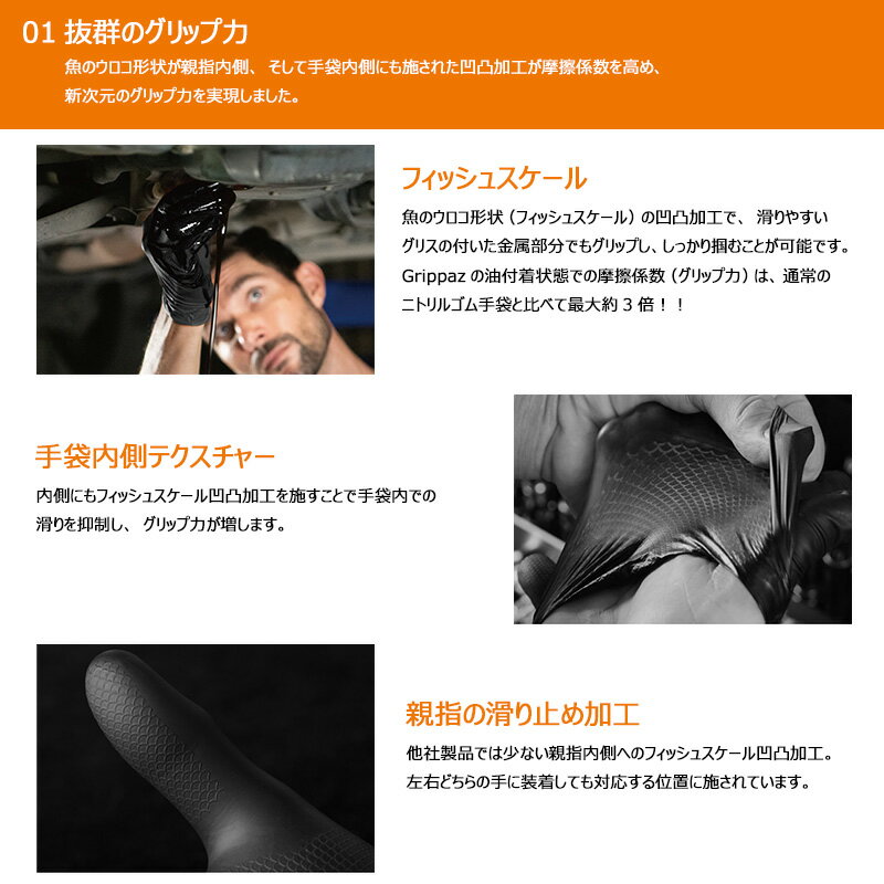 ��2/10����ۺ���3,000��OFF�����ݥ����ۡ�37002-105 ���Ļ��� �ϥ�� HARADA Grippaz�������� ����åѡ����������� �֥�å� XL 50���� �˥ȥ����� ����Ѽ��� ��ư������ ����