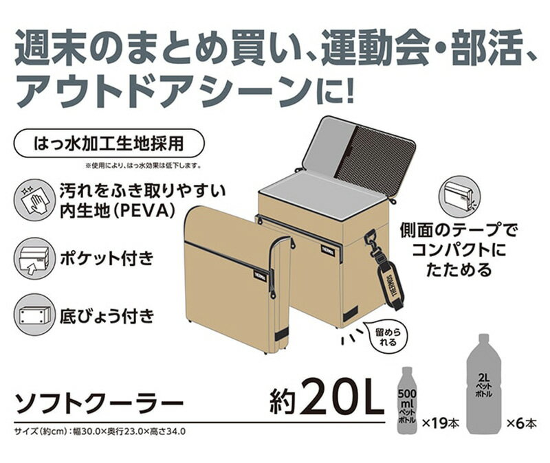 RFD-0201 SDBE THERMOS サーモス ソフトクーラー サンドベージュ(SDBE) 約20L クー...