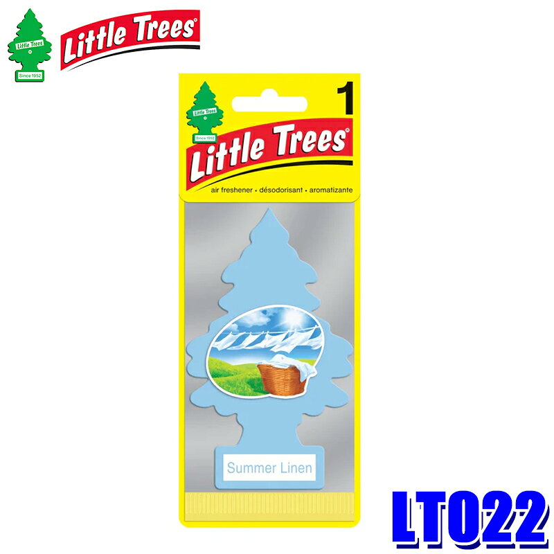 LT022 リトルツリー LittleTrees LT エアーフレッシュナー Summer Linen 1Pack サマーリネン 芳香剤 吊..