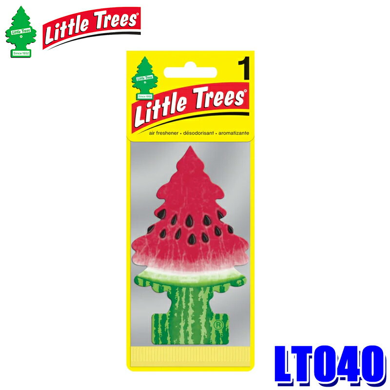 LT040 リトルツリー LittleTrees LT エアーフレッシュナー Watermelon 1Pack ウォーターメロン 芳香剤 吊り下げ式 車内用