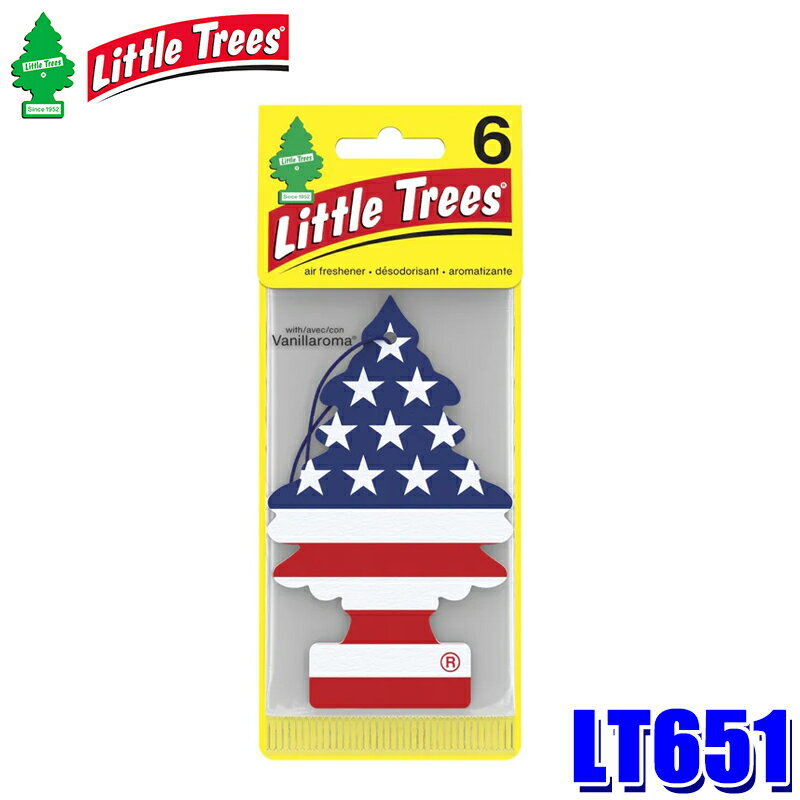 LT651 リトルツリー LittleTrees LT エアーフレッシュナー America 6Pack アメリカ 芳香剤 吊り下げ式 ..