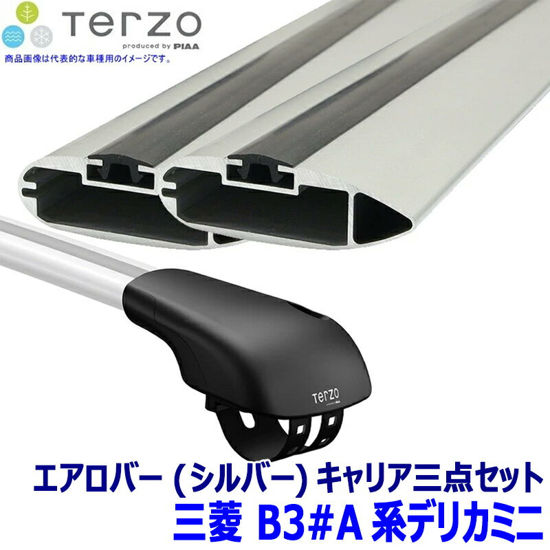 Rakuten - 【6/10限定】最大3,000円OFFクーポン配布！TERZO テルッツオ テルッツォ 三菱 デリカミニ B3#A系用ベースキャリア フット＋エアロバー(シルバー)三点セット
