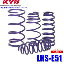 LHS-E51 KYB カヤバ ローファースポーツLHS ローダウンサスペンション(スプリング) 日産 エルグランド用車両一台分セット (沖縄・離島 配送不可)