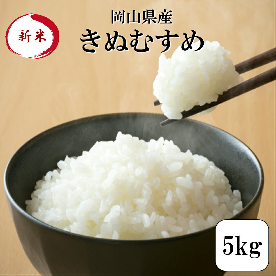 新米 令和元年産 お米 5kg 送料無料 岡山県産きぬむすめ 5kg1袋 ※北海道・...