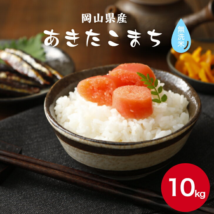 令和3年産 無洗米 お米 10kg 岡山県産あきたこまち無洗米 10kg(5kg×2袋) 送料無料