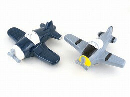 【Airplane Salt & Pepper】 飛行機　塩・コショウ入れ （グレー×ネイビー）