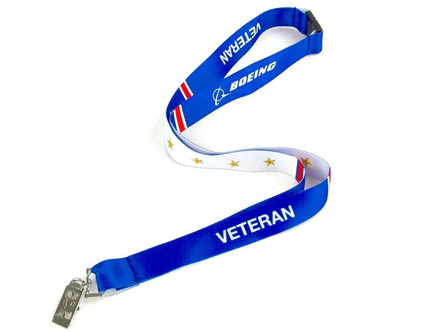 【Boeing Veteran Design Lanyard】 ボーイング ネックストラップ 退役軍人 ベテラン おしゃれ ストラップ 飛行機 ミリタリー