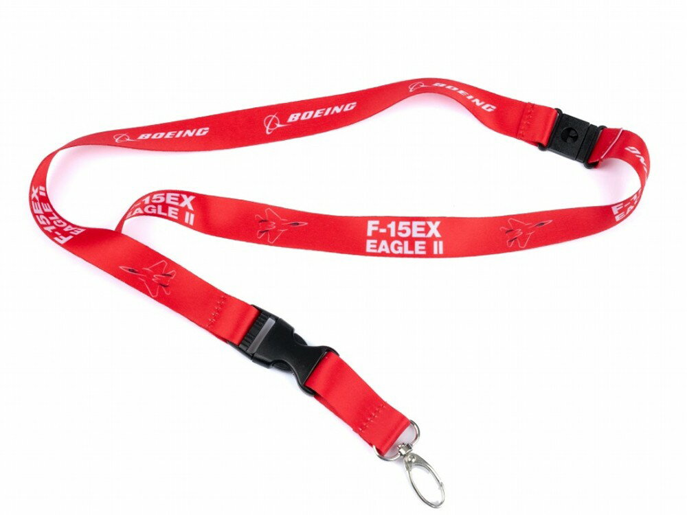 【Boeing F-15EX Air Brush Lanyard】 ボーイング ネックストラップ おしゃれ 飛行機 ひこうき 航空 航空機 エアプレーン 戦闘機 ランヤード ストラップ