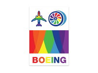 【BoeingPrideStickers】ボーイングレインボーステッカー