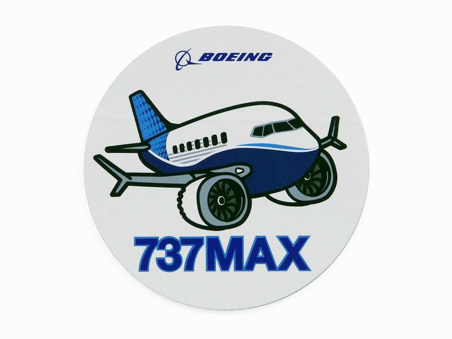 【Boeing 737 MAX Pudgy】 ボーイング 737 ステッカー 1