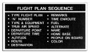 FLIGHT PLAN SEQ CHECKLIST PLACARD