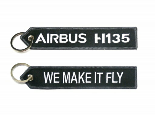 【WE MAKE IT FLY/AIRBUS H135】 エアバス 刺繍 キーリング 【WE MAKE IT FLY/AIRBUS H135】 エアバス 刺繍 キーリング
