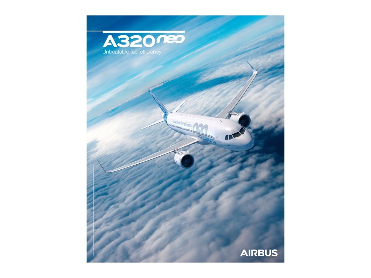 Airbus A320neo Sky View Poster Х Ե ݥ