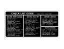 FIXED GEAR, FIXED PROP CHECKLIST PLACARD