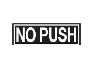 樂天商城 - 『NO PUSH』プラカード