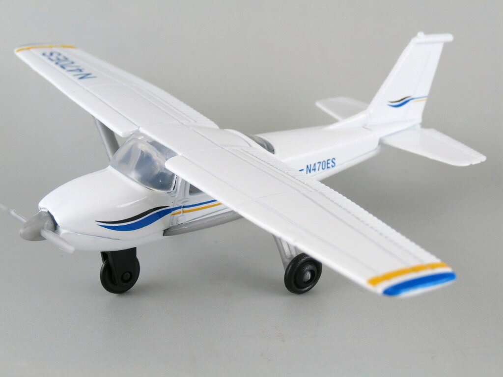 セスナ 172 (CESSNA 172) 飛行機 ダイキャスト ディスプレイ用ランウェイ付き