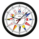 【Trintec Nautical Flag Time Tide Clock】 トリンテック 国際信号旗 掛け時計 ホワイトTT-W-02-NF