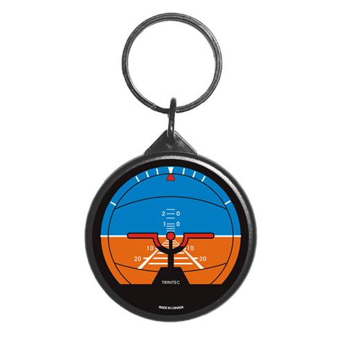 【Trintec Classic Horizon Round Keychain】 トリンテック 航空計器 ホライゾンジャイロ キーホルダー KCR63