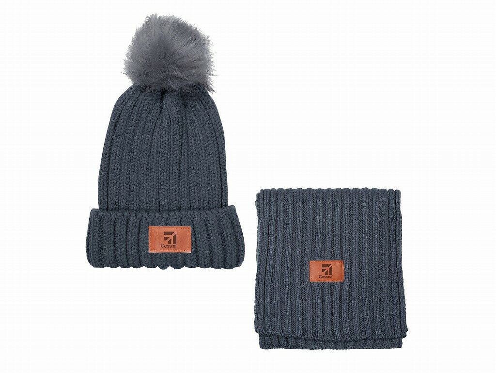 Knit Hat - 【Cessna Leeman Ribbed Knit Duo】 セスナ ニットキャップ & マフラー セット