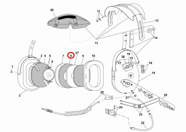 （デビッドクラーク）DAVID CLARK DOME FILTER CHARCOAL (25629P-10)