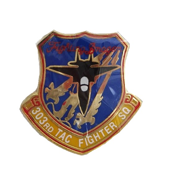303RD TAC FIGHTER SQ（ブルー） ピンバッチ