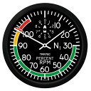 【Trintec Modern RPM Round Clock】 トリンテック 航空計器 掛け時計 2067