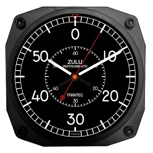 yTrintec ZULU Instruments Flight Chronograph Clockz gebN |v