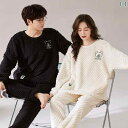 カップルの パジャマ 秋の 冬は 暖かい サンゴの ベルベットの 女性の モデルの 漫画の 冬の フランネルの 男性の 部屋の 服の スーツを 厚くします。