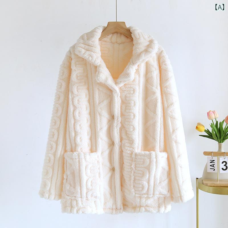 秋冬 フランネル カップルの 上着は 保温 カーディガンの ぬいぐるみの 男女 家庭 服 メーカーの 卸売..