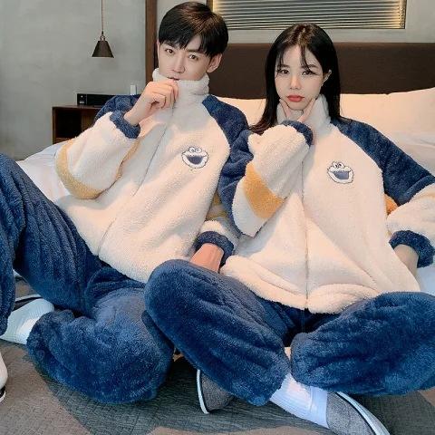 ぬいぐるみ パジャマ 男女 冬 フード 付き ジッパー かわいい アニメ 厚い ゆるい サンゴ ベルベット ..