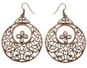 試金石 "Tribal Bohemian Chic"素晴らしいエッチングされたフィリグリークンダンルックデザイナージュエリーダングリングイヤリングは女性のためのアンティークシルバートーンです。
