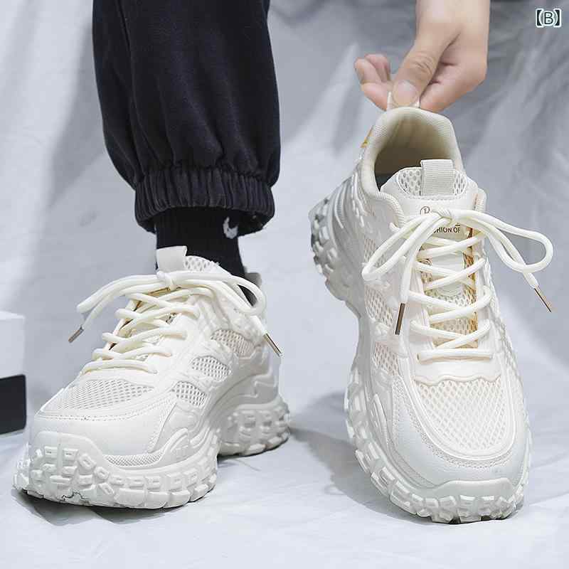 メンズ シューズ 秋 用 通気 性 ブラック カジュアル スポーツ ダッドシューズ 男性 用 工事 現場 作業 用 安全 靴 メンズ タイヤ 風 シューズ