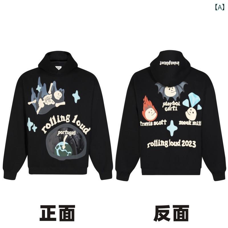 アメリカの ファッション ブランド BROKEN PLANET MARKET BPMと ベルベットの 男性 秋冬 カップルの フード 付き 女性