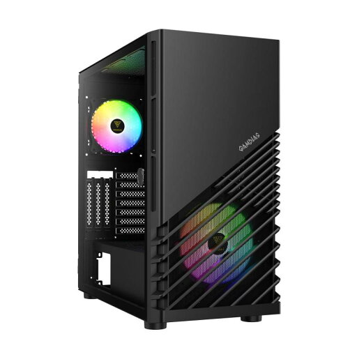 GAMDIAS アーガス M4 エアフロー 和らげ ガラス ミッドタワー ATX ケース - 高気流 - ケーブル マネジメント システム - 広々としている インテリア - 120 と 140mm ファン 1つ 各 付属 - 黒い GAMDIAS アーガス M4 エアフロー 和らげ ガラス ミッドタワー ATX ケース - 高気流 - ケーブル マネジメント システム - 広々としている インテリア - 120 と 140mm ファン 1つ 各 付属 - 黒い
