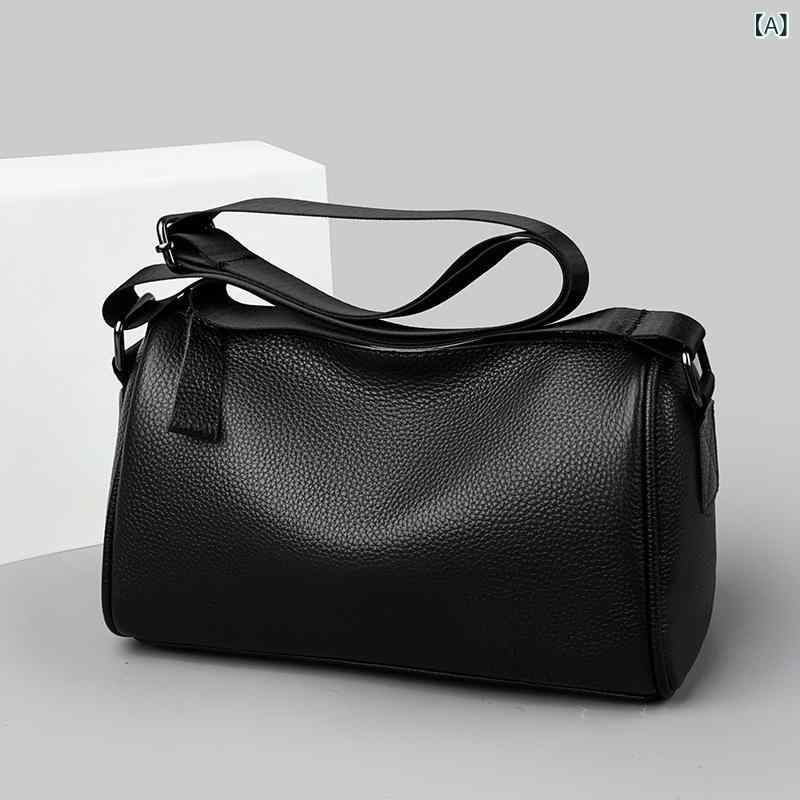 Rakuten - クロス ボーダー 卸売り 男性の トップ 層 牛革 バッグ 真皮 ファッション シングル 肩 斜め ショルダーバッグ 運動 レジャー 枕 バッグ 潮